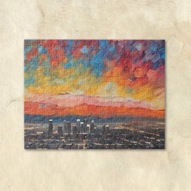 Los Angeles at Sunset Abstract  Jigsaw Puzzle (Creator Uploaded)