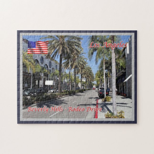 Los Angeles - Beverly Hills - Rodeo Drive - U.S.A. Jigsaw Puzzle (Horizontal)