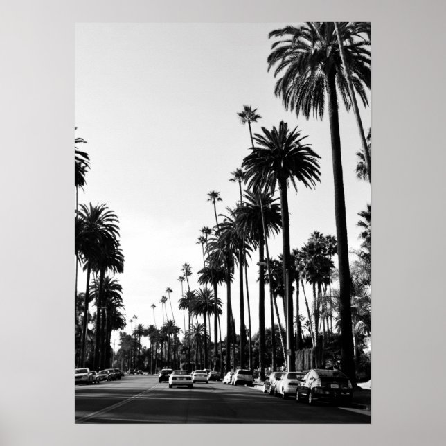 Los Angeles Black & White Photography Poster Print (Front)