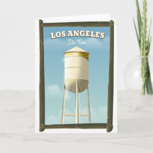 Los Angeles By train poster Holiday Card