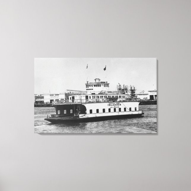 Los Angeles, CA Ferry Islander near Harbour Canvas Print (Front)