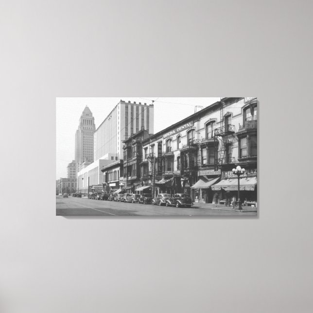 Los Angeles, CA Post Office and Old Main Canvas Print (Front)
