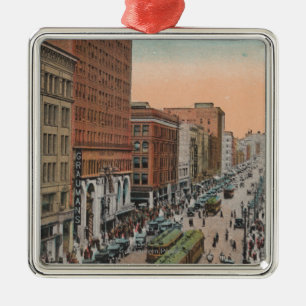 Los Angeles, CABroadway from 4th Street View Metal Tree Decoration