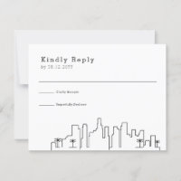 Los Angeles, Cali Wedding | Stylised Skyline RSVP