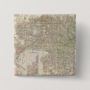 Los Angeles, California 2 15 Cm Square Badge