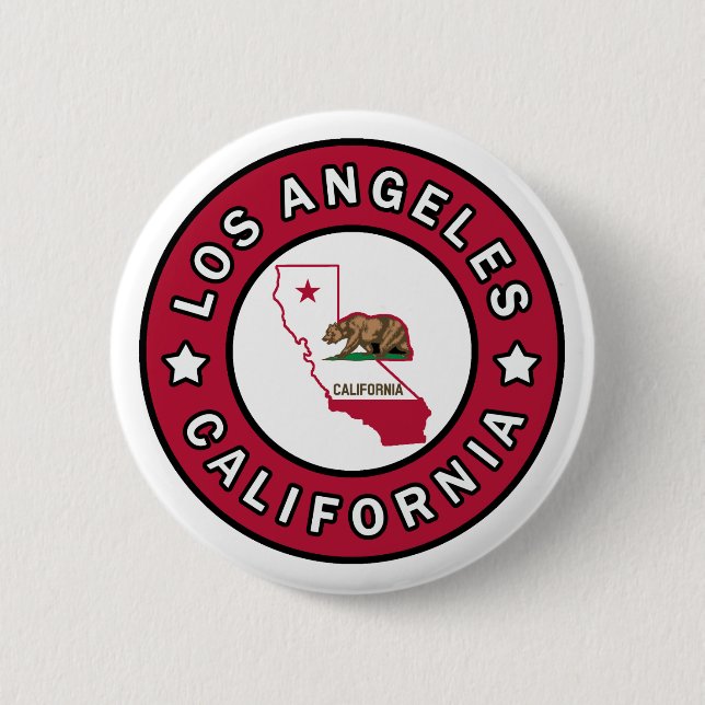 Los Angeles California 6 Cm Round Badge (Front)