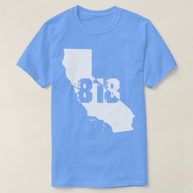 Los Angeles California 818 Area Code  T-Shirt (Design Front)