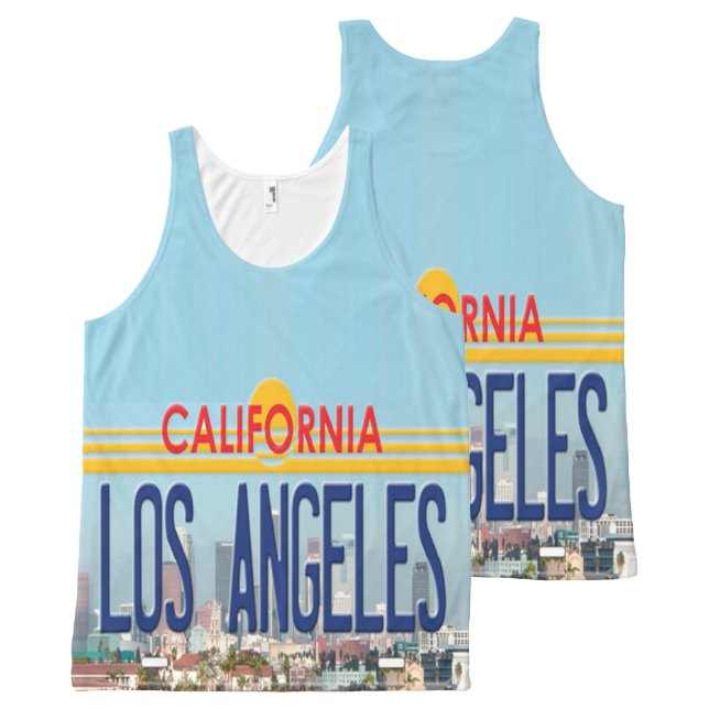 Los Angeles California All-Over Print Singlet (Front and Back)