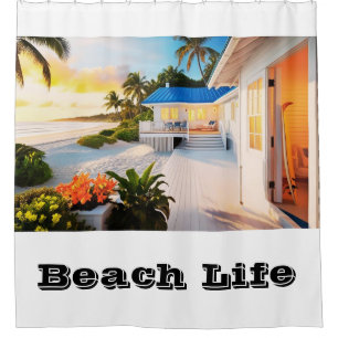 Los Angeles california beach home decor Shower Curtain