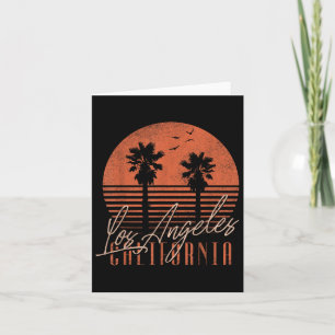 Los Angeles California Beach Women Men Retro Summe Card