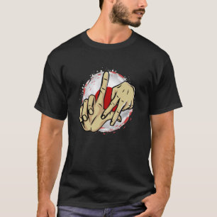Los Angeles California Chicano Japan Flag LA Hand  T-Shirt