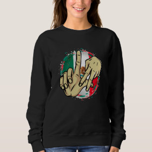Los Angeles California Chicano Mexico Flag LA Hand Sweatshirt