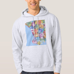 Los Angeles California City Map Hoodie