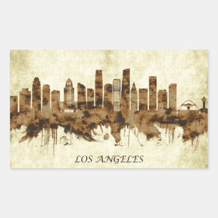 Los Angeles California Cityscape Rectangular Sticker