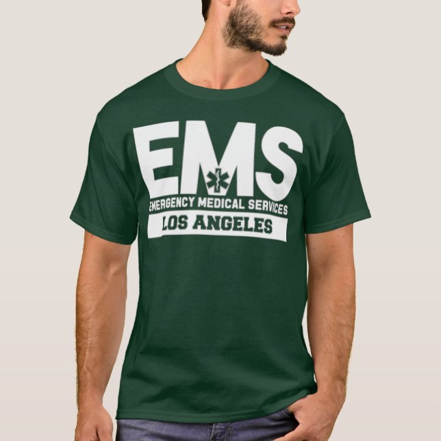 Los Angeles California EMS Paramedic EMT Uniform T-Shirt (Front)