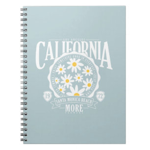 Los Angeles California Floral Graphic Notebook
