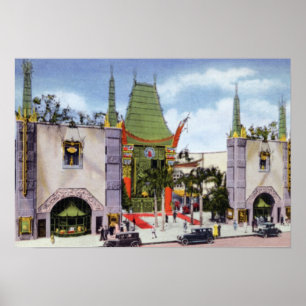 Los Angeles California Graumans Chinese Theater Poster