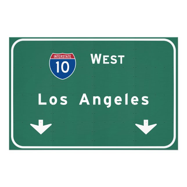 Los Angeles California Interstate Highway Freeway Photo Print (Front)