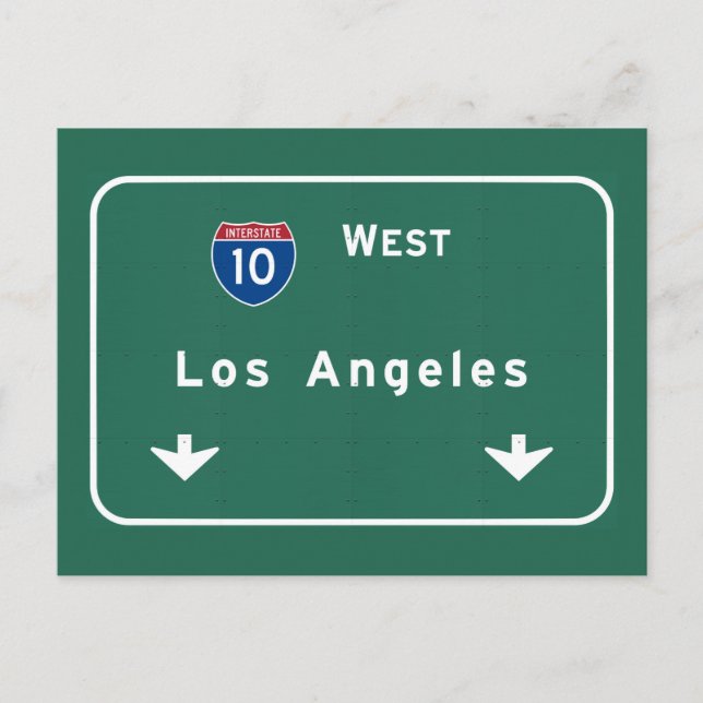 Los Angeles California Interstate Highway Freeway Postcard (Front)