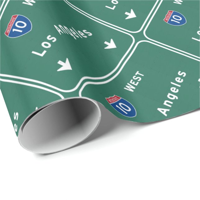 Los Angeles California Interstate Highway Freeway Wrapping Paper (Roll Corner)
