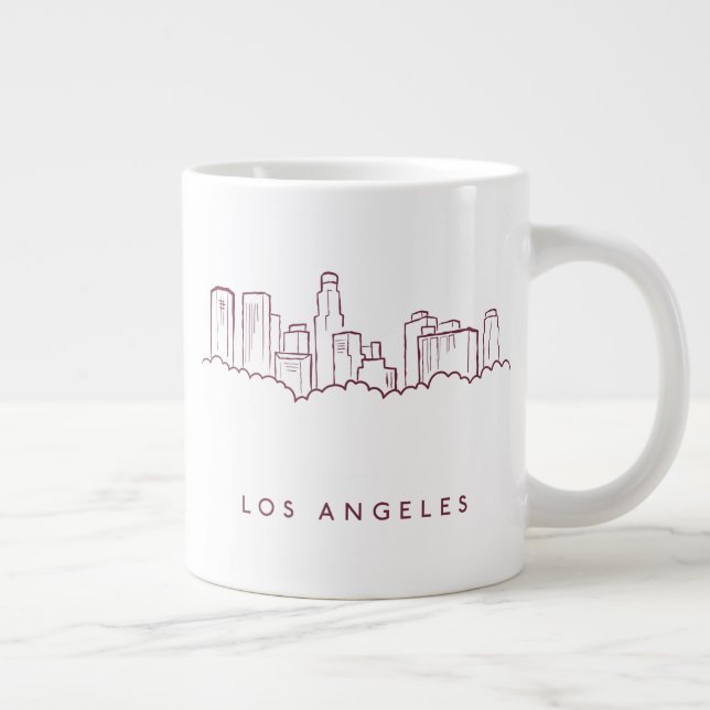 Los Angeles California Large Coffee Mug (Right)