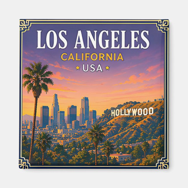 🌴 Los Angeles California Memory From Hollywood 🌴 Magnet (Front)