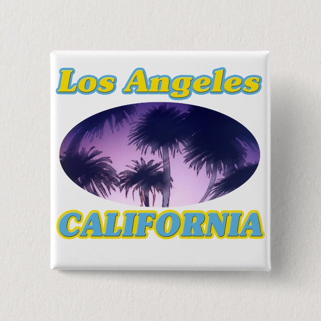 "Los Angeles California Palm Trees" Button (Front)