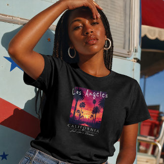 Los Angeles California Paradise Sunset Retro Tri-Blend Shirt