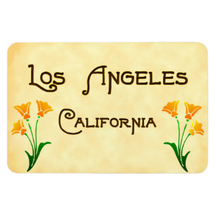 Los Angeles California Poppies Magnet