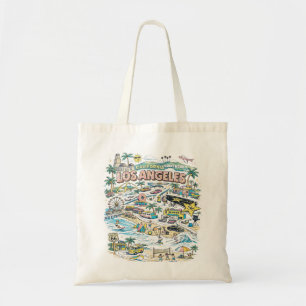 Los Angeles California Retro Travel Tote Bag