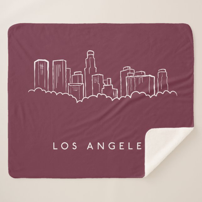 Los Angeles California Sherpa Blanket (Front (Horizontal))