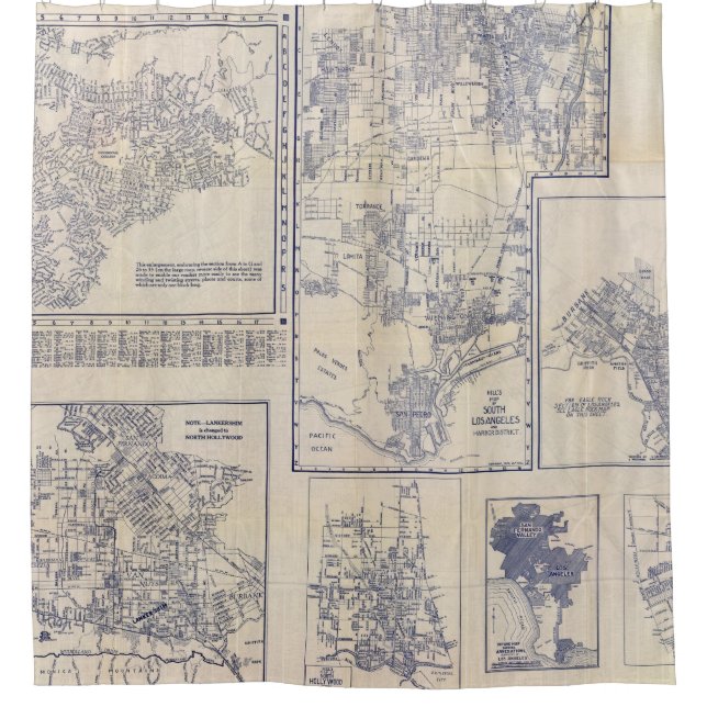 Los Angeles, California Shower Curtain (Front)