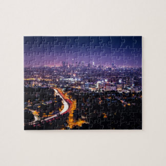 Los Angeles, California Skyline at night Jigsaw Puzzle