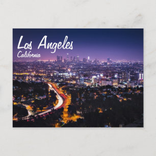 Los Angeles, California Skyline at night Postcard