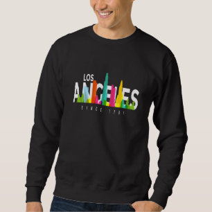 Los Angeles California Skyline Colourful American Sweatshirt