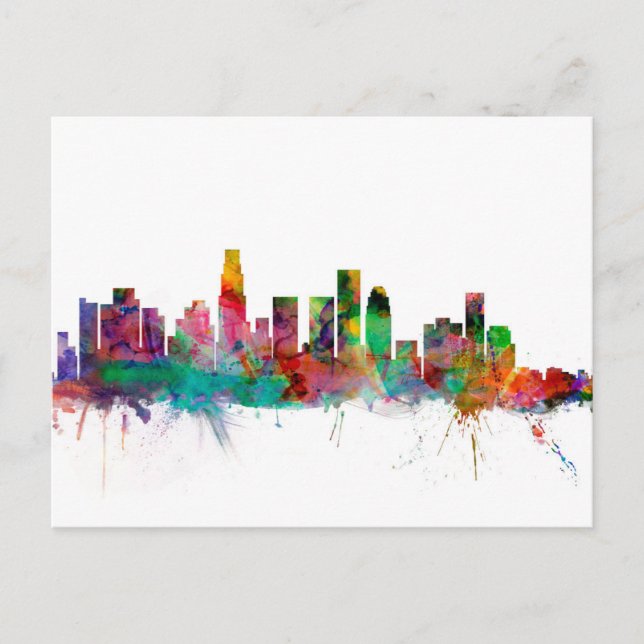 Los Angeles California Skyline Postcard (Front)