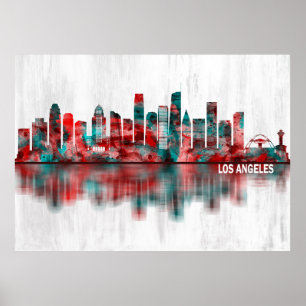 Los Angeles California Skyline Poster