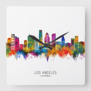 Los Angeles California Skyline Square Wall Clock