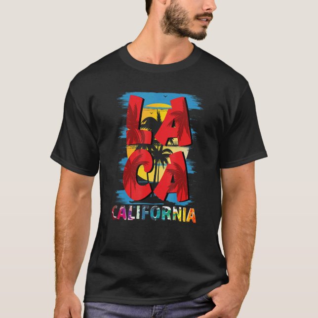Los Angeles California  Sunset La Souvenir T-Shirt (Front)
