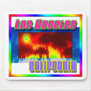 "Los Angeles California Sunset Palm Trees"Mousepad Mouse Pad