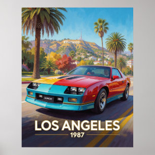 Los Angeles California Sunset Performance 1987 Poster