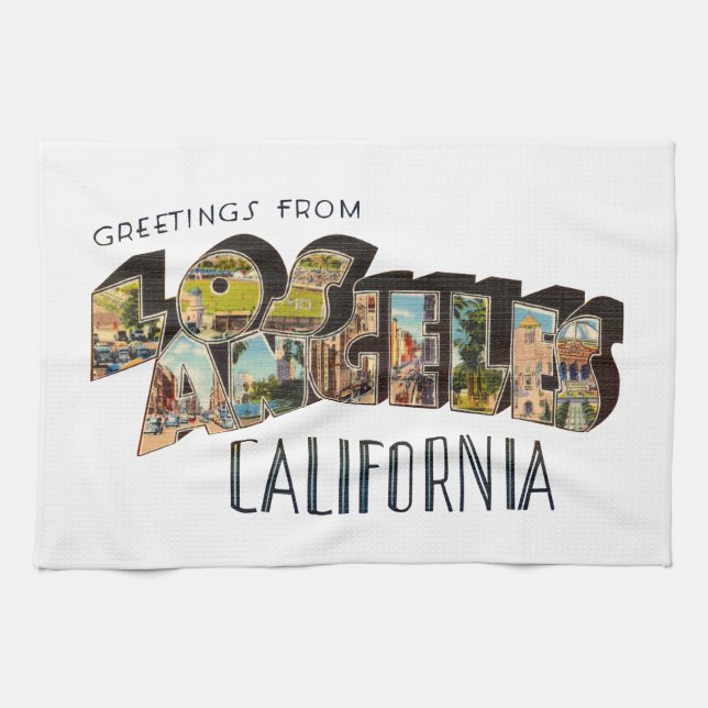 Los Angeles California Tea Towel (Horizontal)