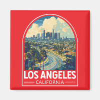 Los Angeles California Travel Art Emblem