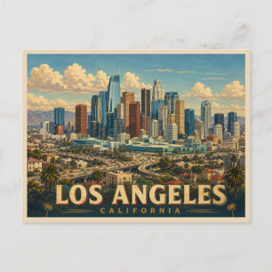 los angeles california travel postcard