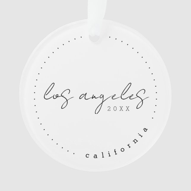 Los Angeles, California Travel USA Simple Ornament (Front)