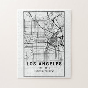 Los Angeles California USA Cities Travel City Map Jigsaw Puzzle