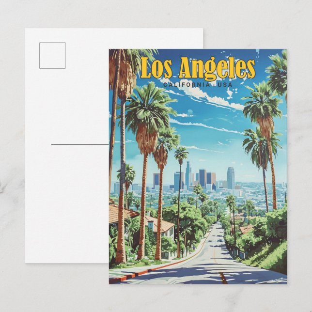 Los Angeles California USA Vintage Travel  Postcard (Front/Back)