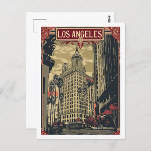 Los Angeles California Vintage Famous Travel Place Postcard