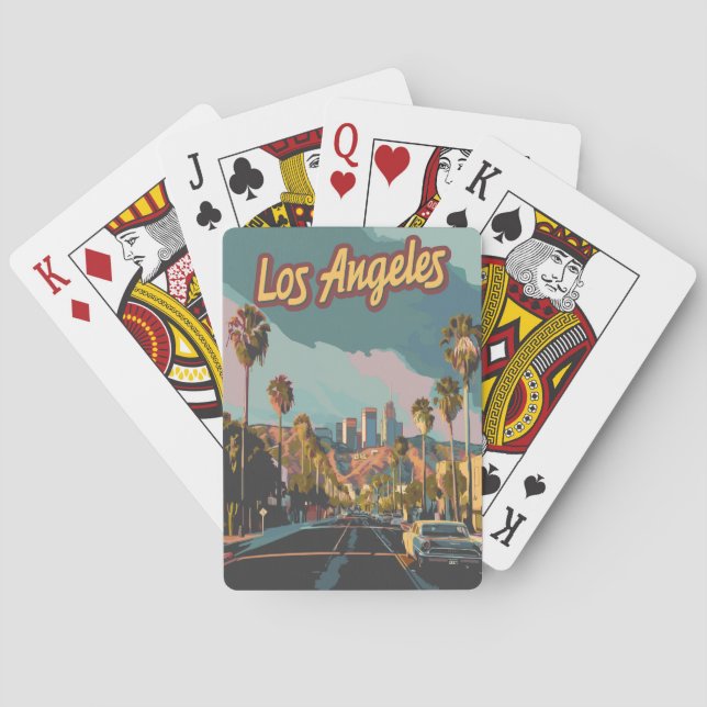 Los Angeles California Vintage Playing Cards (Back)