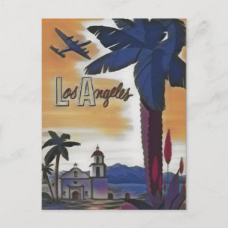 LOS ANGELES CALIFORNIA VINTAGE TRAVEL POSTCARD